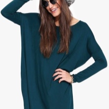 Robe tricotée chauve-souris couleur moray