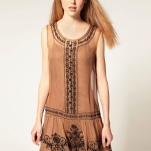 Robe droite taille basse