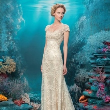 Robe en dentelle de style Empire