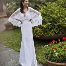 Robe de mariée à manches larges