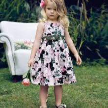 Robe de couleur silhouette pour filles 3-5 ans