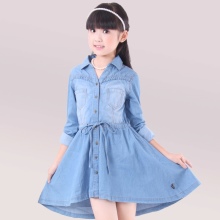 chemise habillée en jean pour filles de 6 à 8 ans