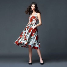 robe en popeline à pois