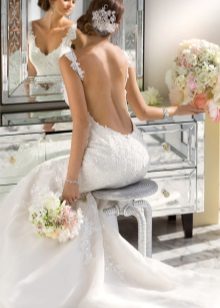 Robe de mariée longue sans dossier