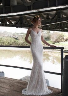 robe de mariée à fines bretelles