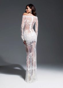 Belle robe de mariée transparente