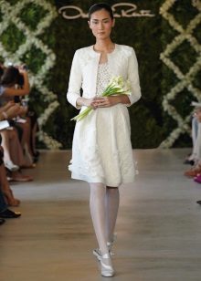 Robe de mariée courte Oscar de la Renta