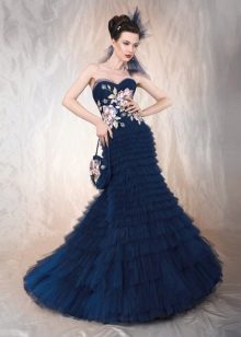 Robe de mariée bleue