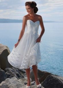 Robe de mariée en mousseline de plage