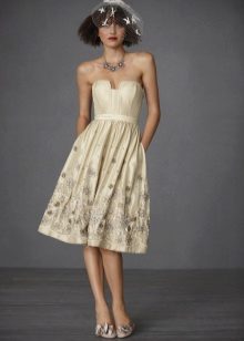 Robe de mariée plage beige
