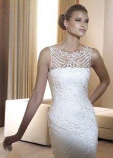 Robe de mariée en top translucide
