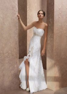 Robe droite d'été fendue