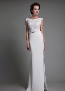 Robe de mariée fermée sans manches