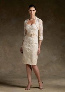 Genou longueur crayon robe de mariée