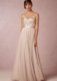 Robe de mariée beige provence