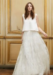 Haut de mariage avec jupe