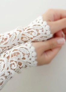 Gants ajourés pour robe de mariée