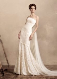 Robe de mariée sirène avec train Watteau