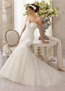 Robe de mariée avec train en organza