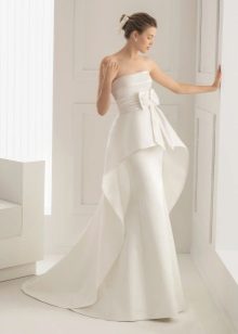 Robe de mariée sirène avec un train amovible