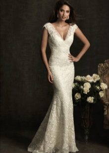 Robe de mariée sirène avec brosse train