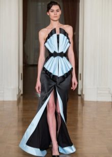 Robe de soirée droite fendue