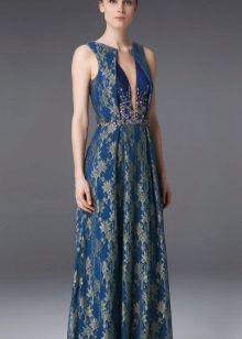 Robe de soirée à décolleté profond