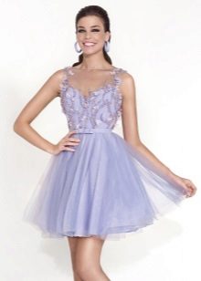 Robe lilas courte moelleux