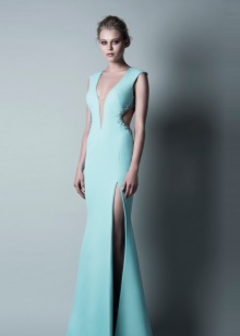 robe de soirée turquoise
