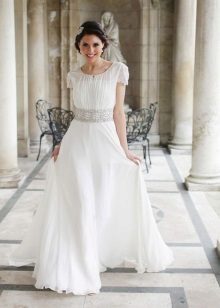 Robe de mariée col en V