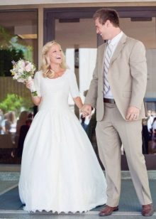 Robe de mariée à manches