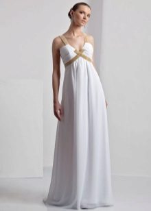 Robe de mariée avec drapé sur le corsage