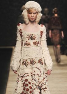 Robe de mariée en tricot russe