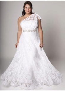 Robe de mariée à la grecque pour un plein