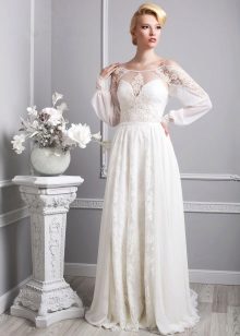 Robe de mariée à partir de bleuets avec ajouré