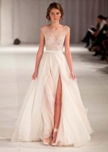 Paolo Sebastian robe de mariée avec une fente
