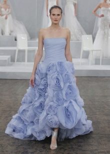 Robe de mariée de Monique Lhuillier bleu