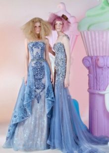 Robe de mariée de Mona Al Mansouri bleu