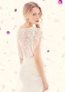 Robe de mariée avec top transparent fermé