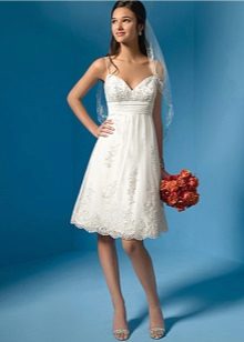Robe courte empire