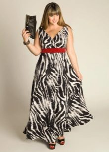 Robe de soirée couleur zébrée