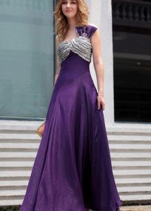 Robe longue mauve