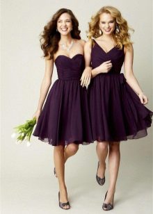 Robe courte violette