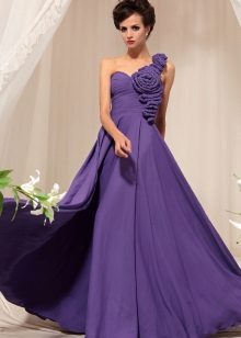 Robe longue mauve
