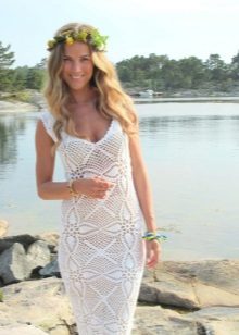Robe de mariée en crochet tricotée à partir de motifs