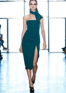 Robe de soirée turquoise foncée