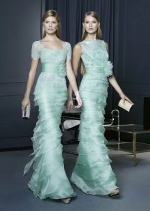Robe de soirée turquoise Rosa Clar