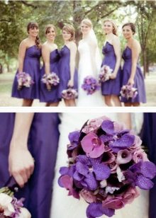 Robes violettes pour demoiselles d'honneur