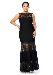 Robe de soirée pour la pleine partiellement lacée