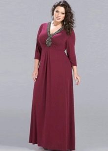 Robe de soirée pour plein bourgogne